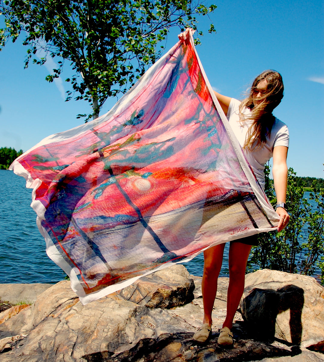 Sunset Silk Scarf - "May You" Collection