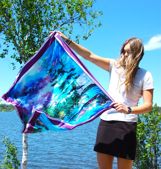 Georgian Bay Silk Scarf - "May You" Collection