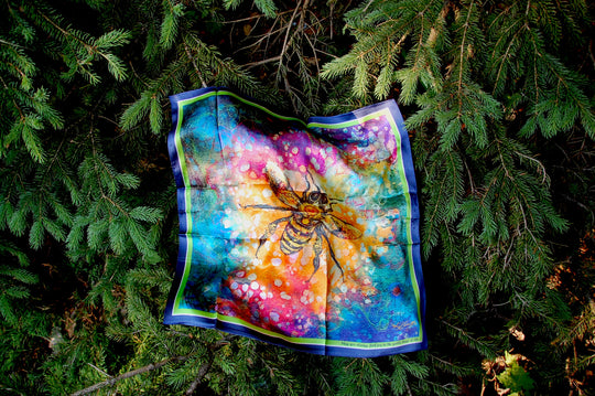 Bee Silk Scarf - "May You" Collection