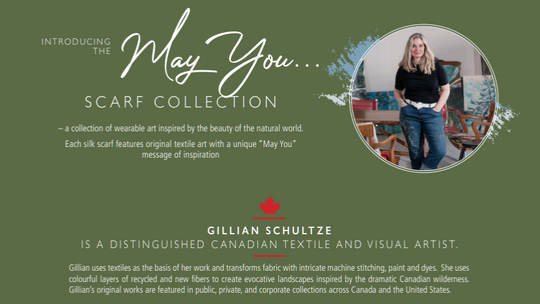 Lake Reflection Silk Scarf - "May You" Collection